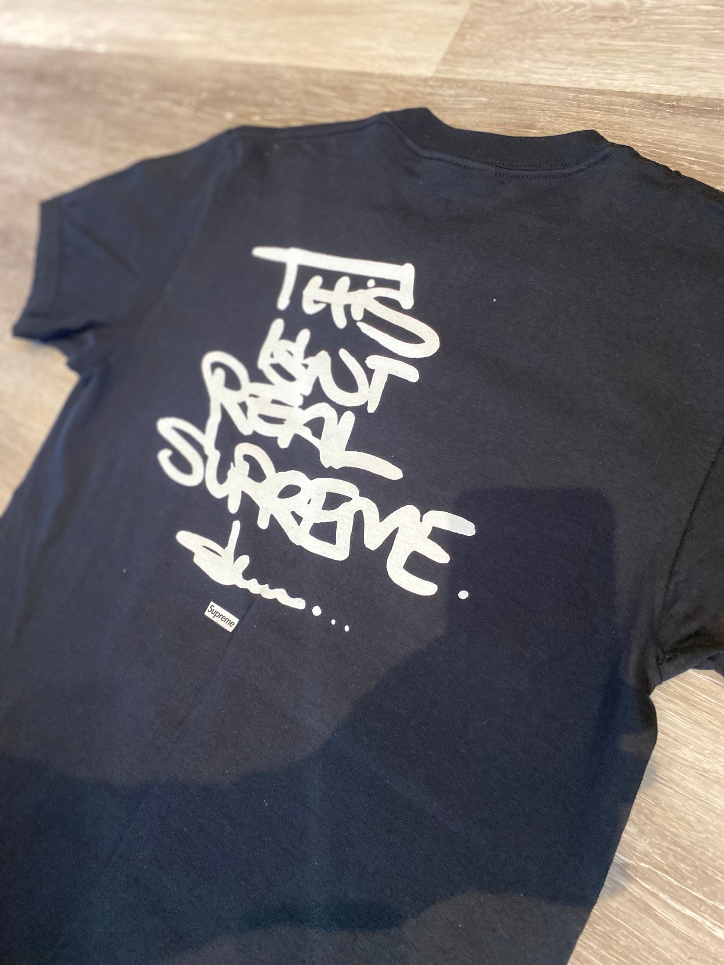 SUPREME SLAWN ‘THIS ISN’T REAL SUPREME’ BOX LOGO T-SHIRT - M