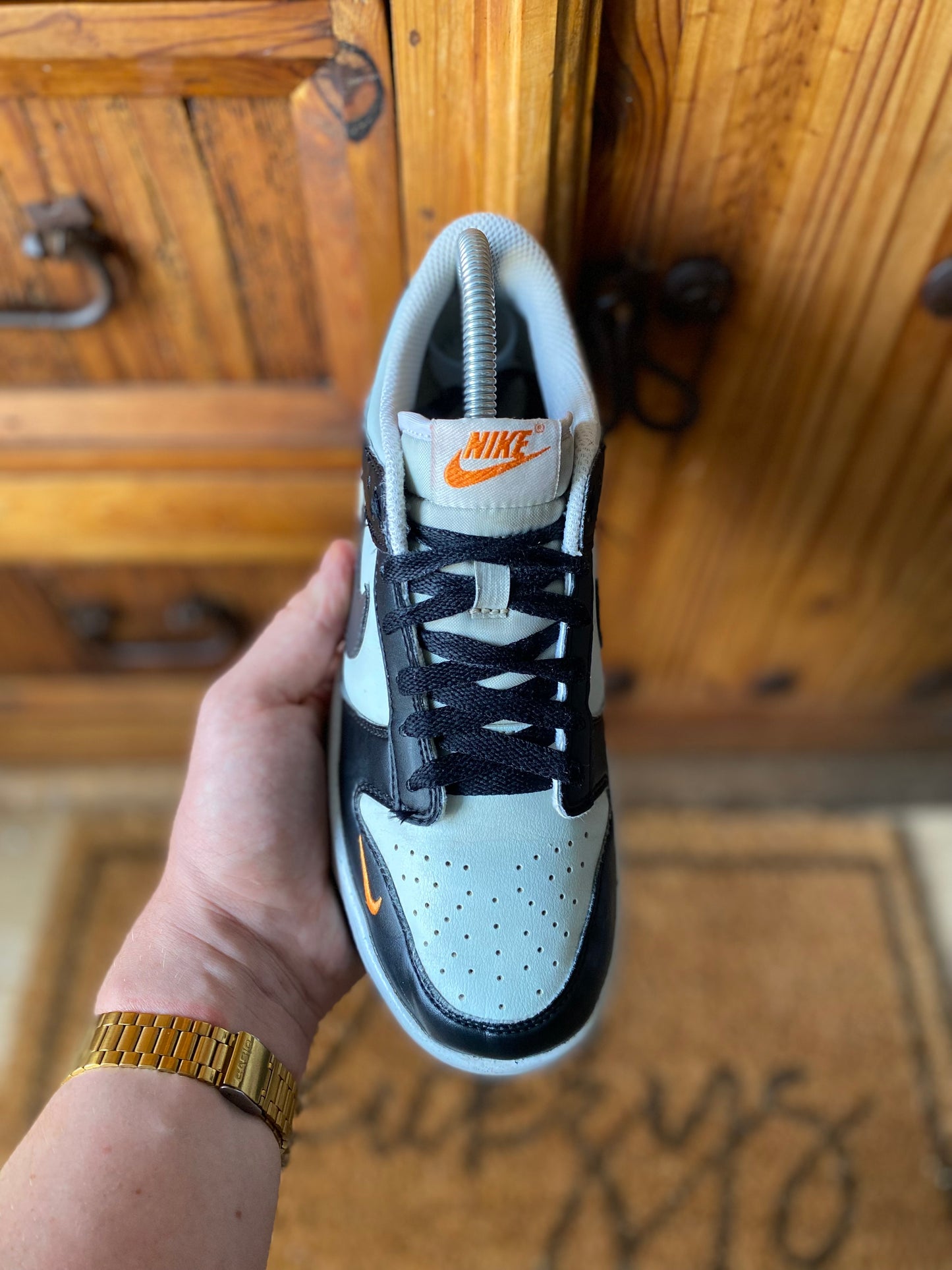 NIKE DUNK LOW ‘TOTAL BLACK ORANGE’ - UK 5.5