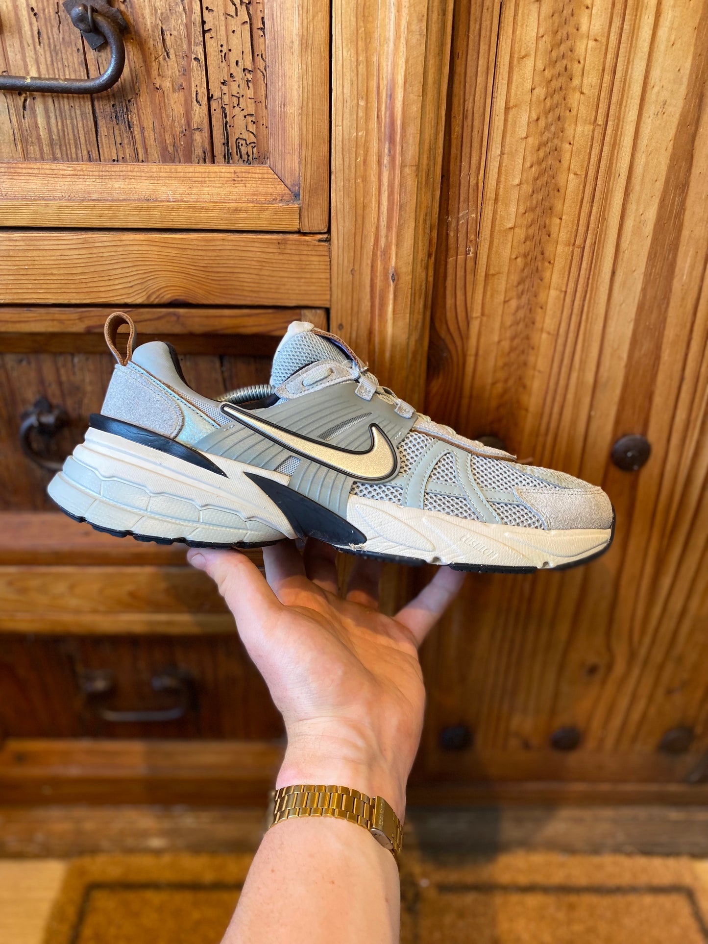 NIKE V2K RUN ‘LIGHT PUMIC BLACK CHROME’ - UK 12