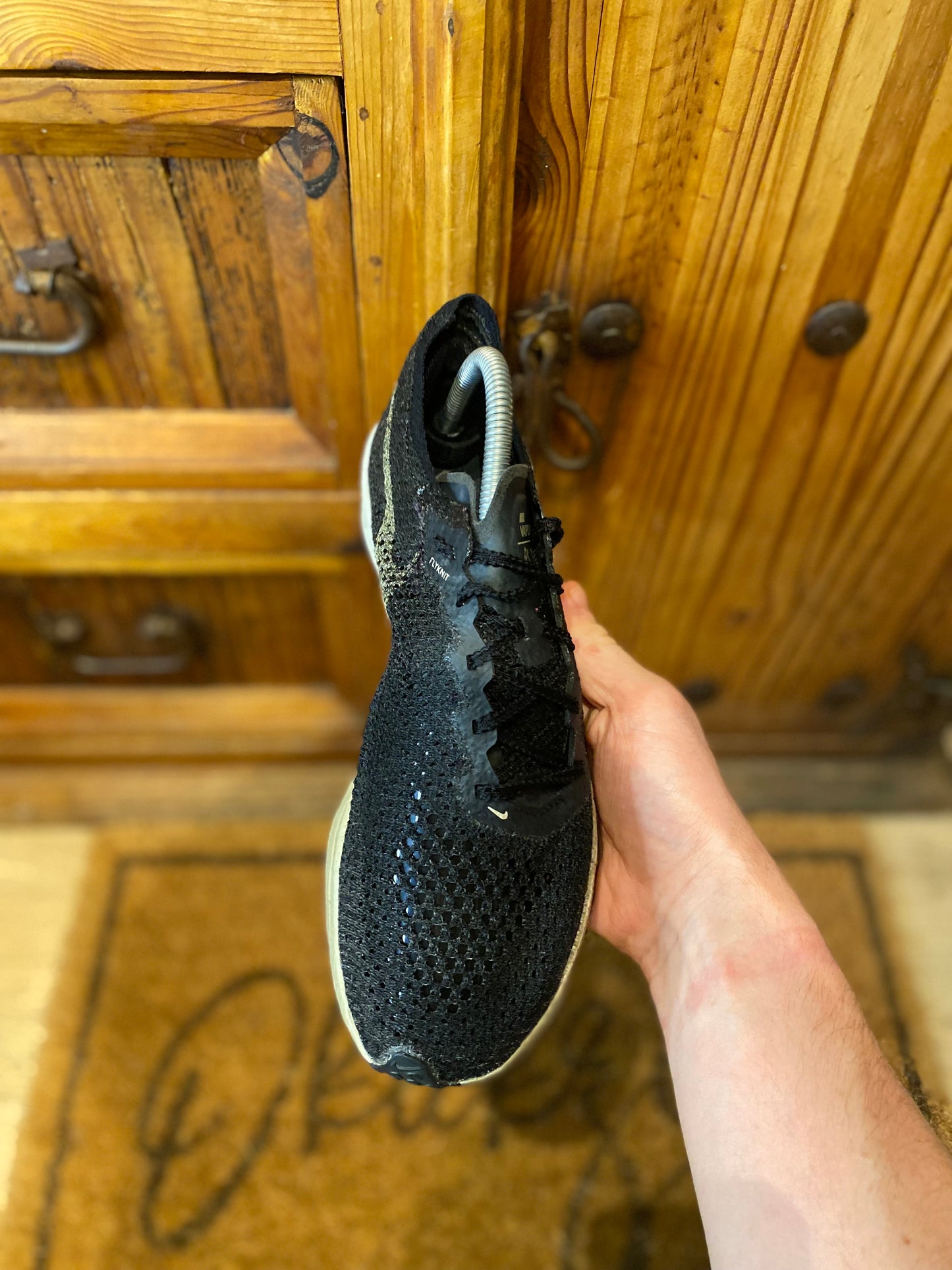 NIKE ZOOMX VAPORFLY 3 ‘BLACK METALLIC GOLD GRAIN’ - UK 6.5