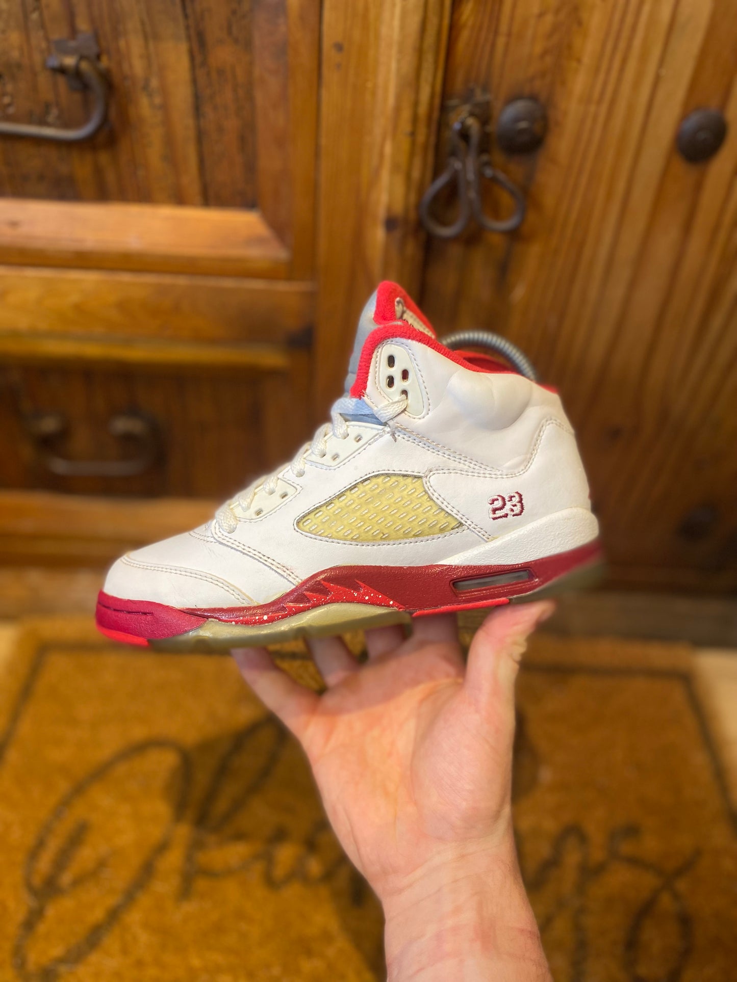 JORDAN 5 ‘WHITE SCARLET FIRE’ - UK 3.5