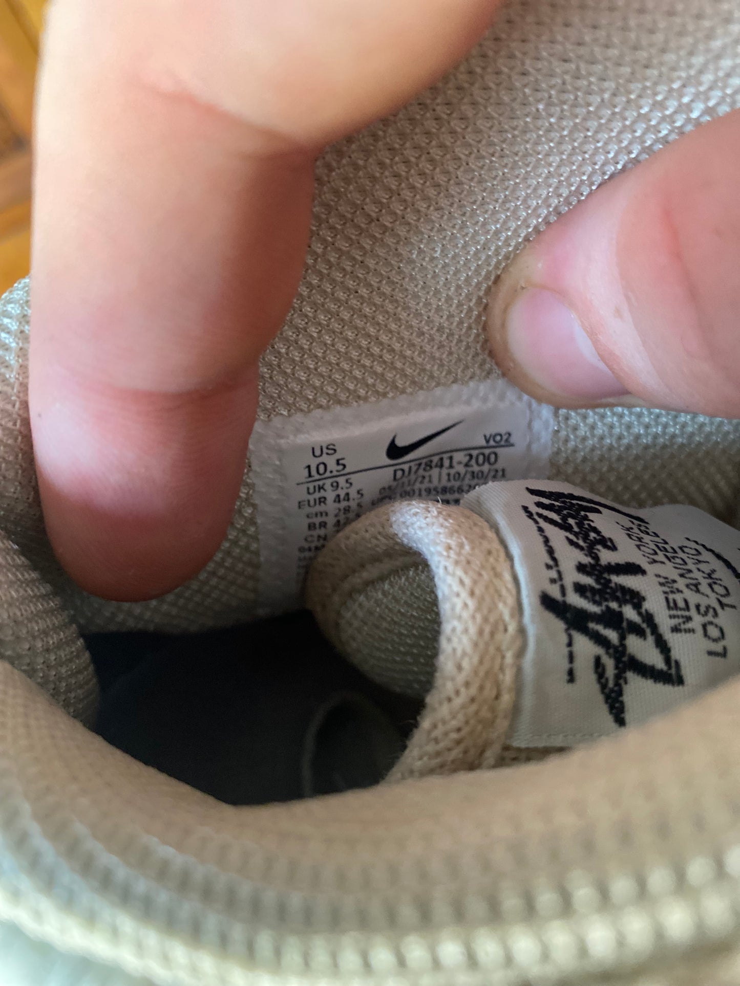 NIKE X STÜSSY AIR FORCE 1 MID ‘FOSSIL’ - UK 9.5