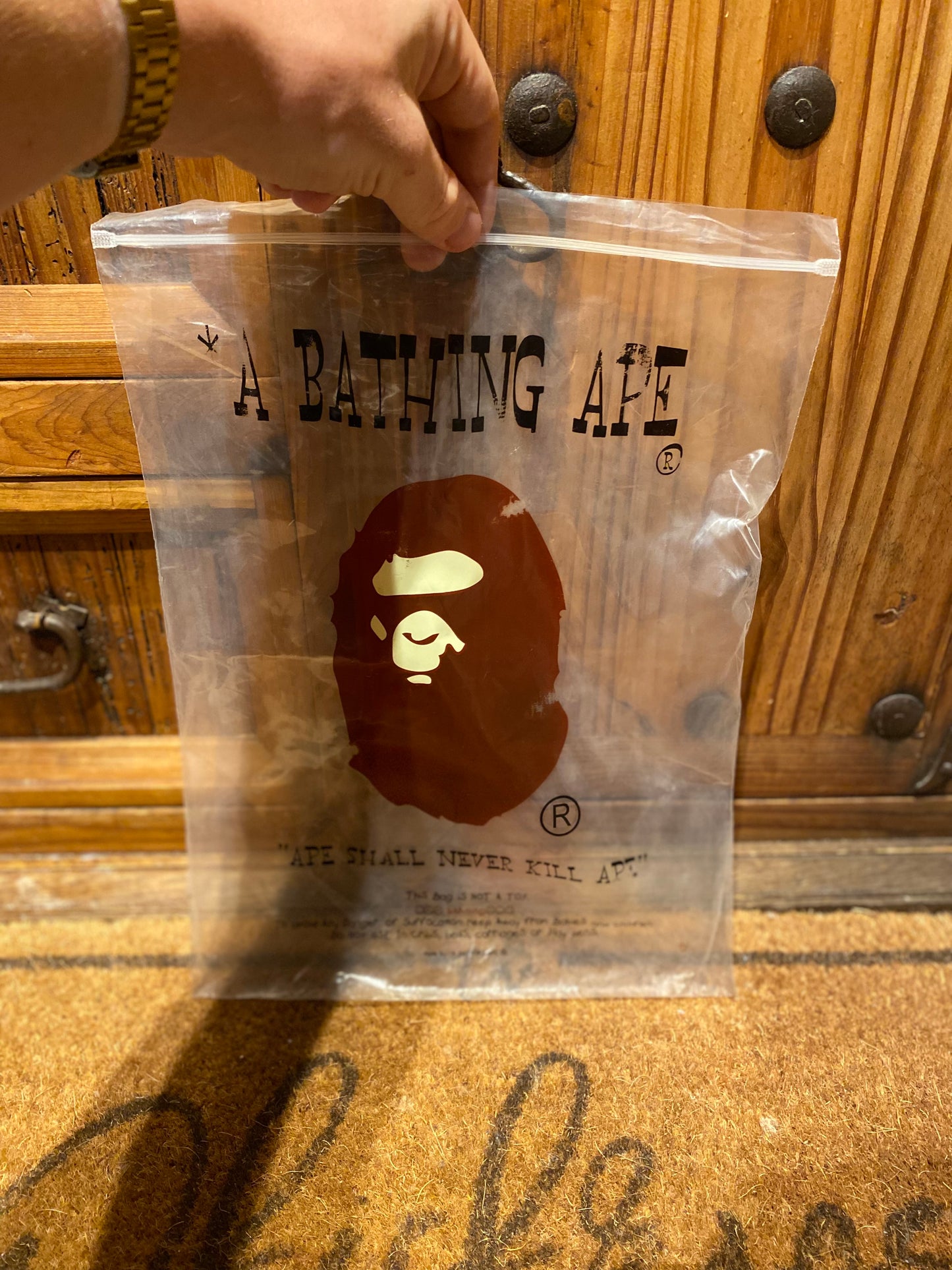 A BATHING APE BAPE BLACK CAMO DUFFLE BAG - NEW