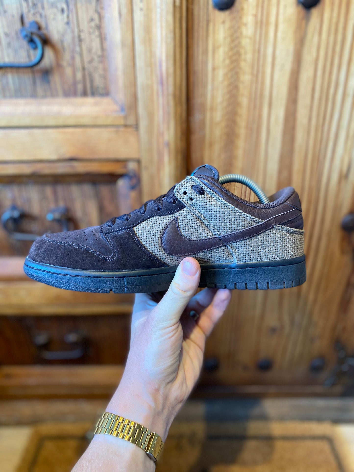 NIKE DUNK LOW CL ‘TAR / BOULDER BROWN VIVID’ *SAMPLE PAIR* - UK 8