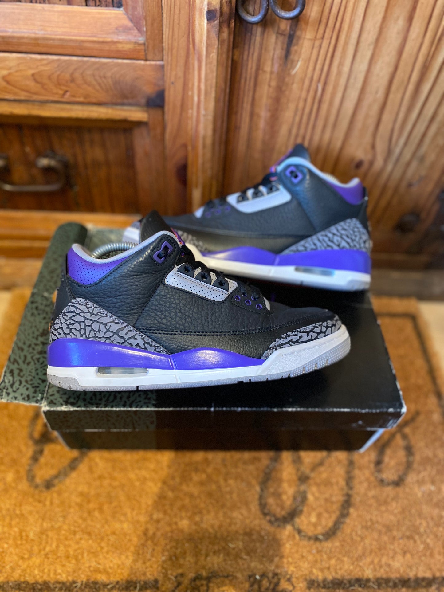 JORDAN 3 ‘BLACK COURT PURPLE’ - UK 6
